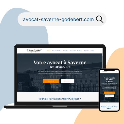 image de création du site internet à Saverne pour Avocat Godebert